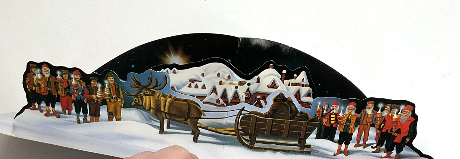 Pop Up Panorama SANTA CLAUS THE MOVIE By Dan Kirk Hardcover Book 3D Scenes 1985