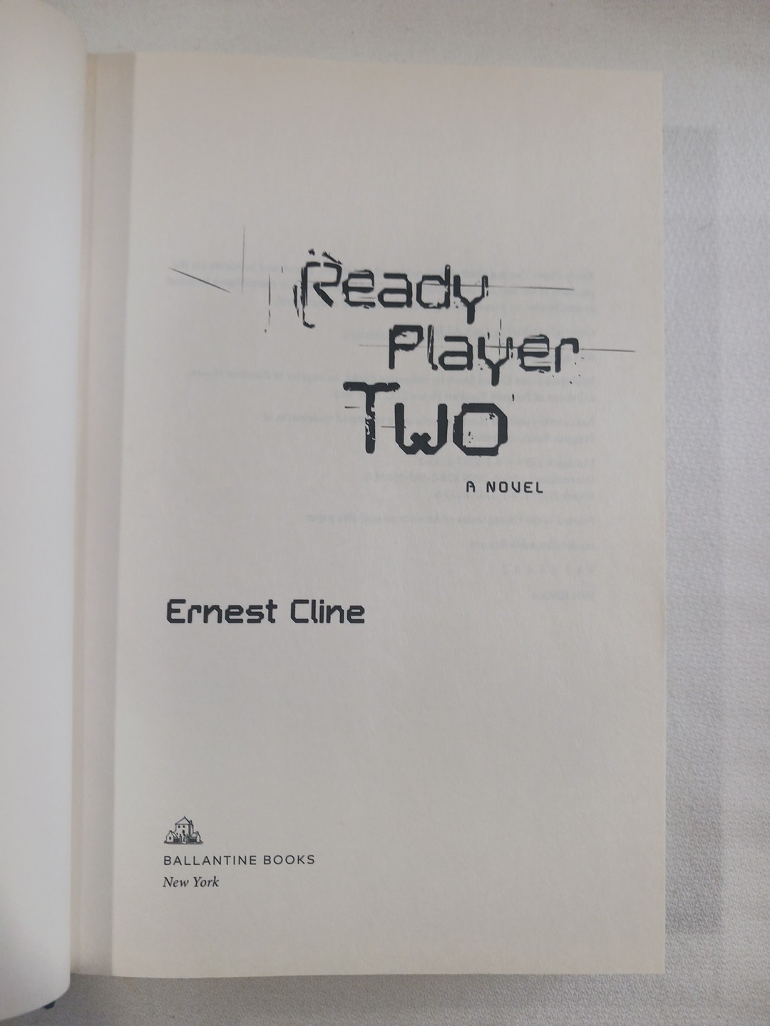 Ready Player Two Ernest Cline First Edition 1st Printing Hardcover DJ VG Cond A