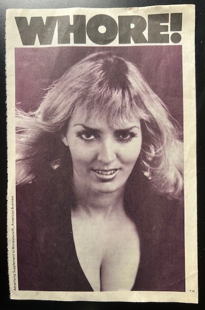 1976 Xaviera Hollander Supersex Promo WHORE Adult Advertising Insert / Scarce