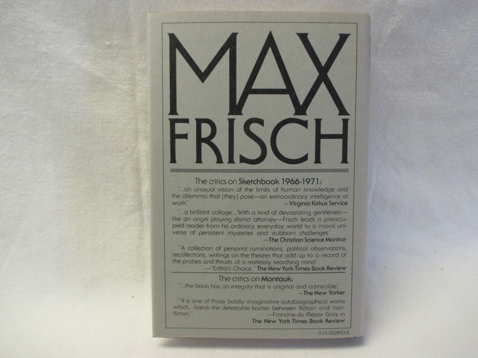 Sketchbook 1946-1949 by Max Frisch