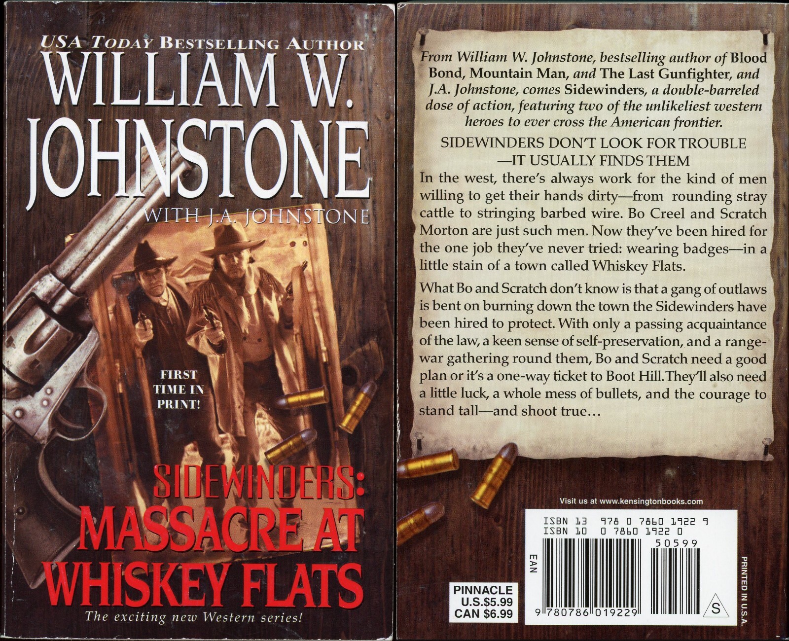 Sidewinders Western Action Adventure Lot of 3 Paperback by William W Johnstone