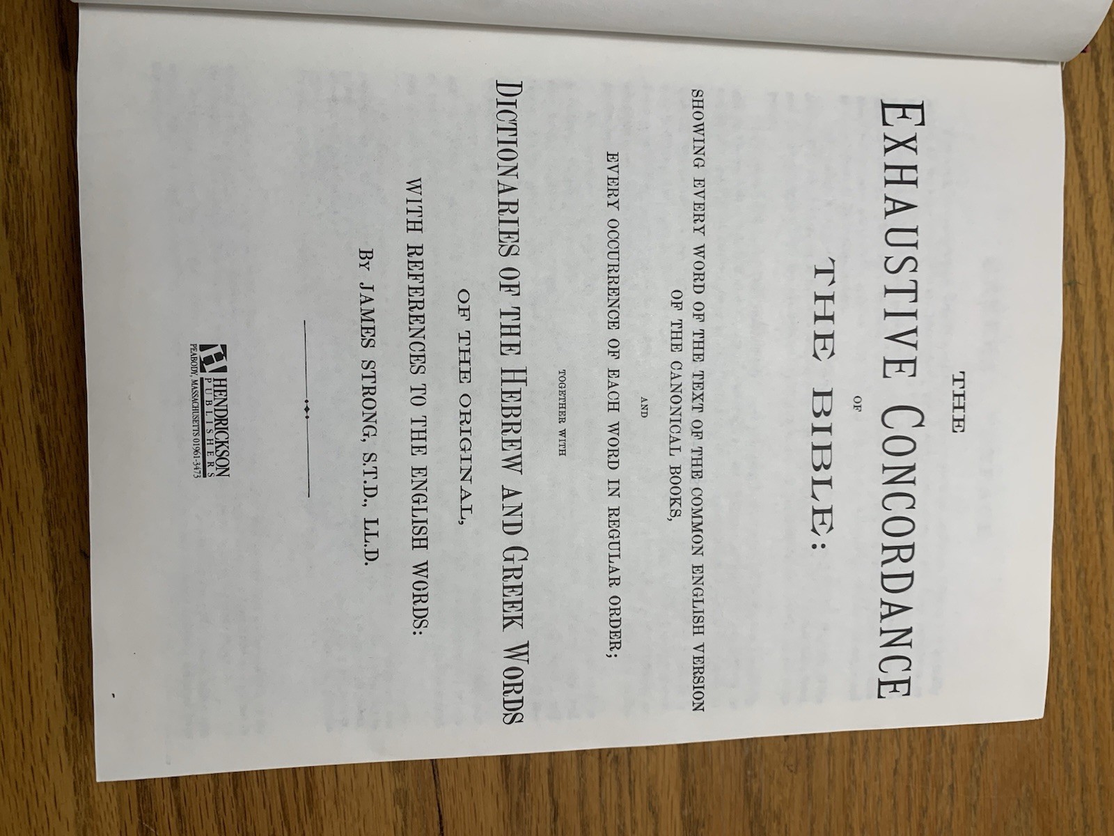 Strong’s Exhaustive Concordance Of The Bible Hebrew Chaldee Greek Dictionaries