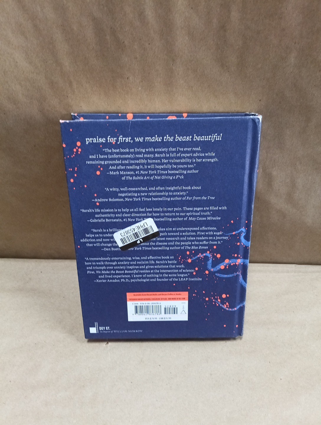 Sarah Wilson – First, We Make the Beast Beautiful Hardcover SEE DESCRIPTION