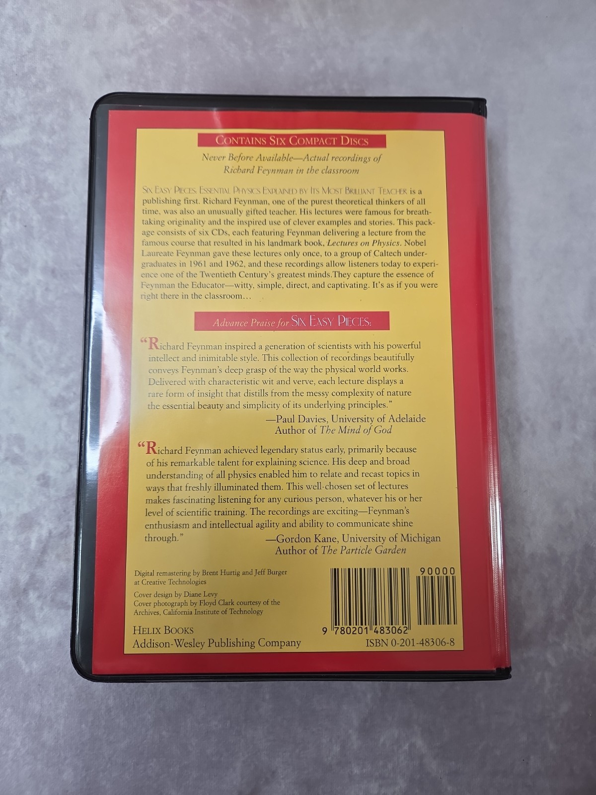 Six Easy Pieces by Richard P. Feynman 1995 Hardcover w/ 6 CDs