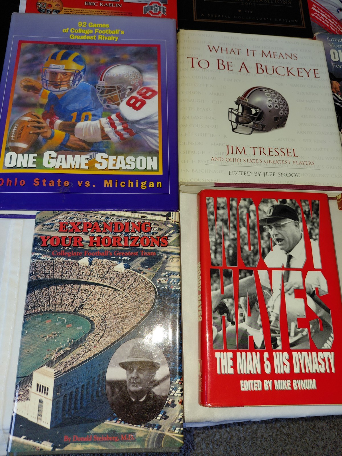 Lot Of 14 Vintage Ohio State Buckeyes Football Books- Tressel- Woody Hayes Etc.