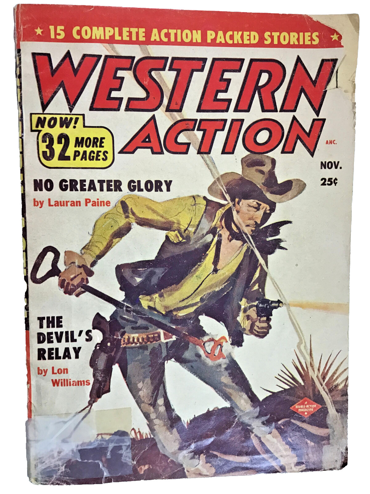 Western Action 15 Complete Action Packed Stories Nov 1955 Paperback