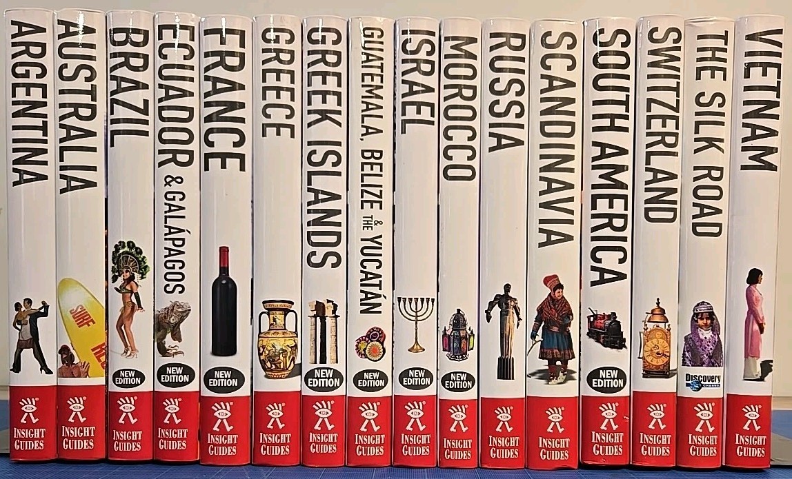 Insight Guides Travel Guidebooks 16 lot Vietnam Greece Israel Brazil Switzerland