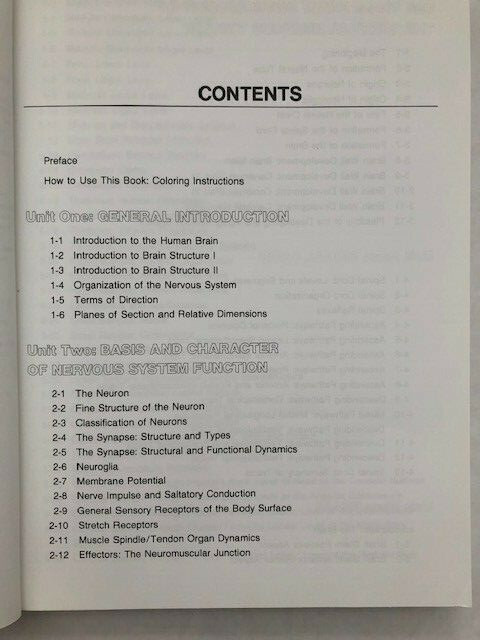 The Human Brain Coloring Book by Diamond, Scheibel, Elson (301 pages no damage)