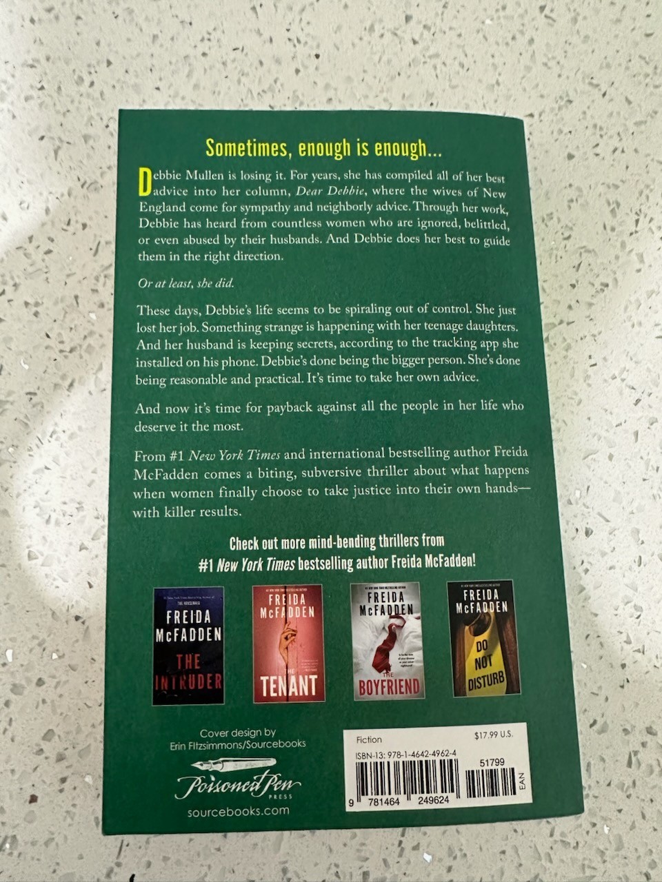 Dear Debbie by Freida McFadden (Paperback) New, excellent condition
