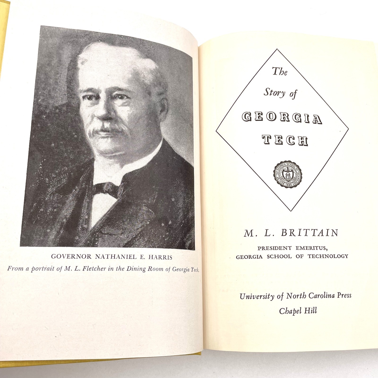 The Story of Georgia Tech 1948 M.L. Brittain First Edition Hardcover Dust Jacket