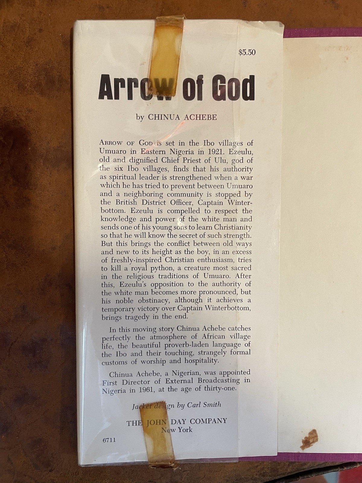 Chinua Achebe / Arrow of God / 1967 1ST AMERICAN EDITION HBDJ