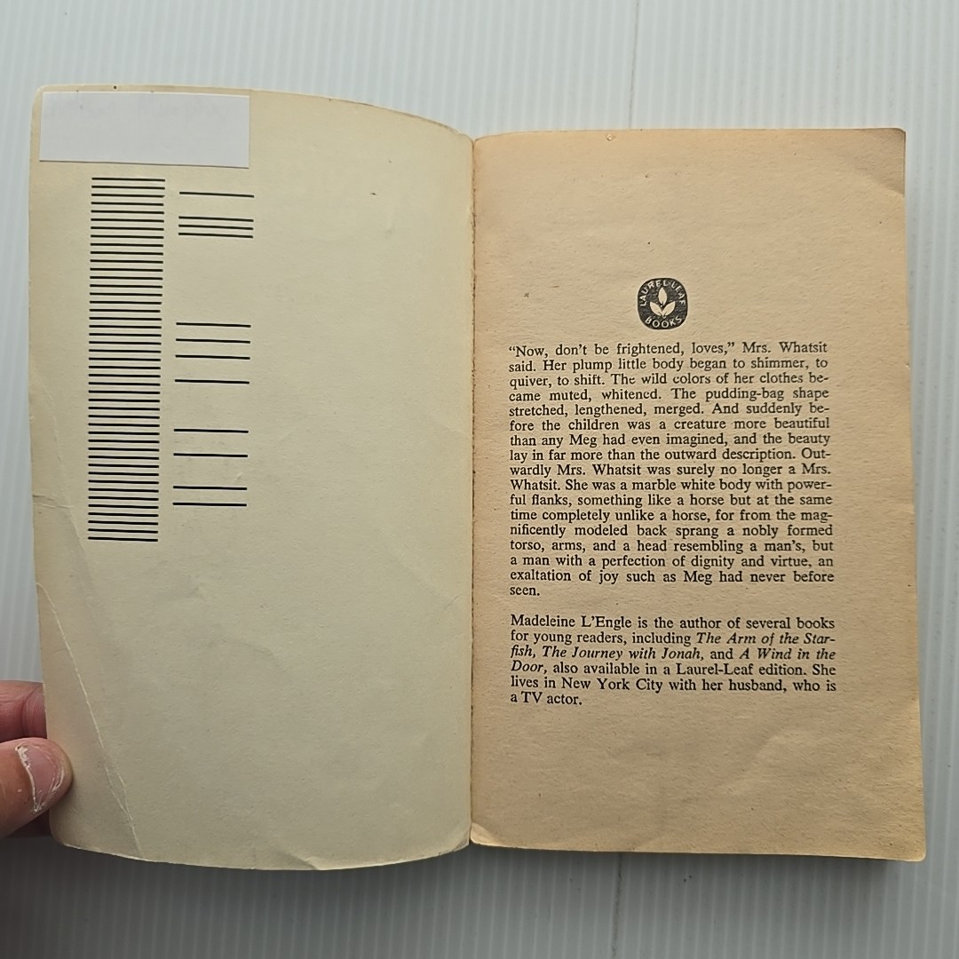 A Wrinkle in Time – Madeleine L’Engle PB 1984 Dell Laurel Leaf (Stranger Things)