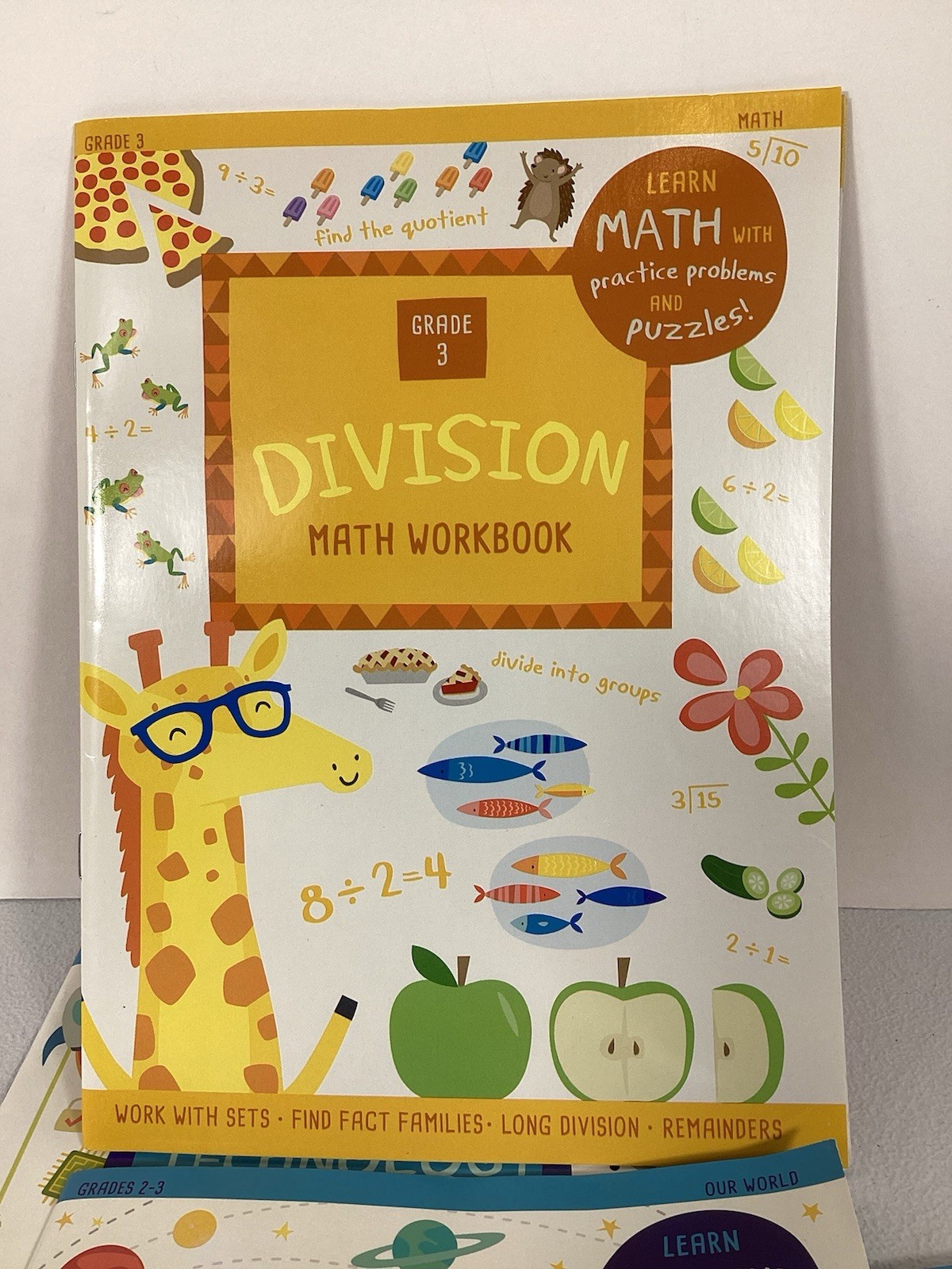 Our Amazing World & Math Learning Workbooks 32 Pages Grades 2-3 Lot Educational