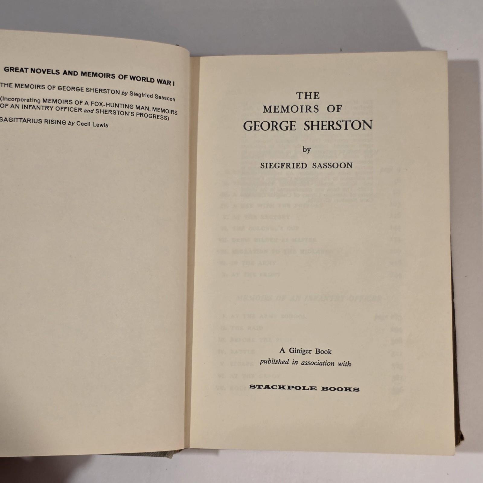 The Complete Memoirs of George Sherston Siegfried Sassoon 1967 War Memoir WW1