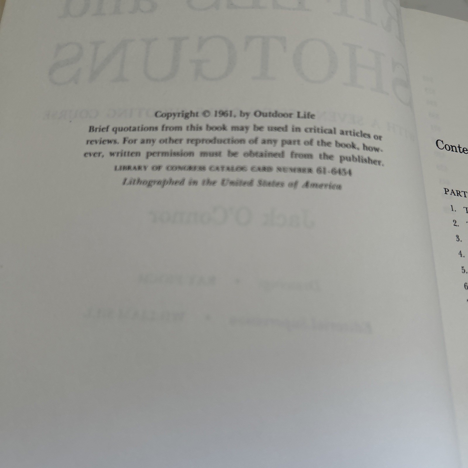 THE COMPLETE BOOK OF RIFLES AND SHOTGUNS, 1961, JACK O’CONNOR, OUTDOOR LIFE