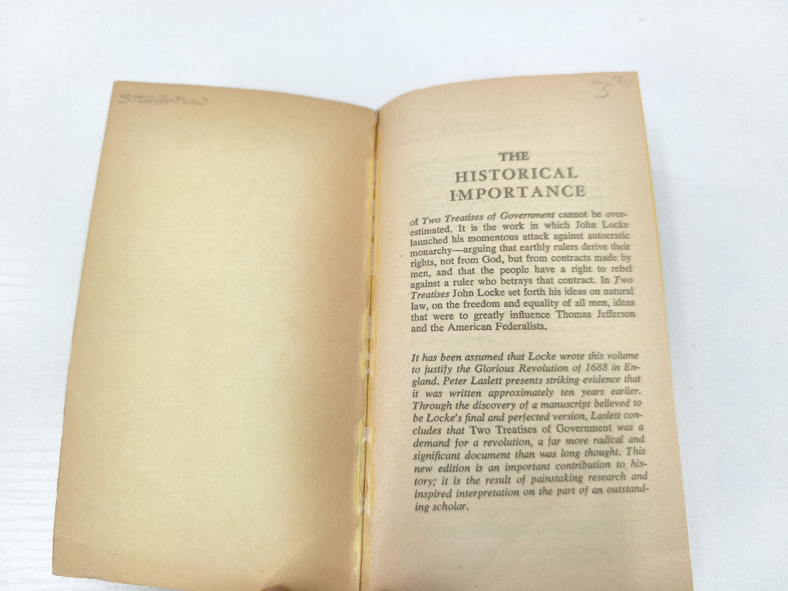 Two Treatises of Government by John Locke English Paperback Book 1965