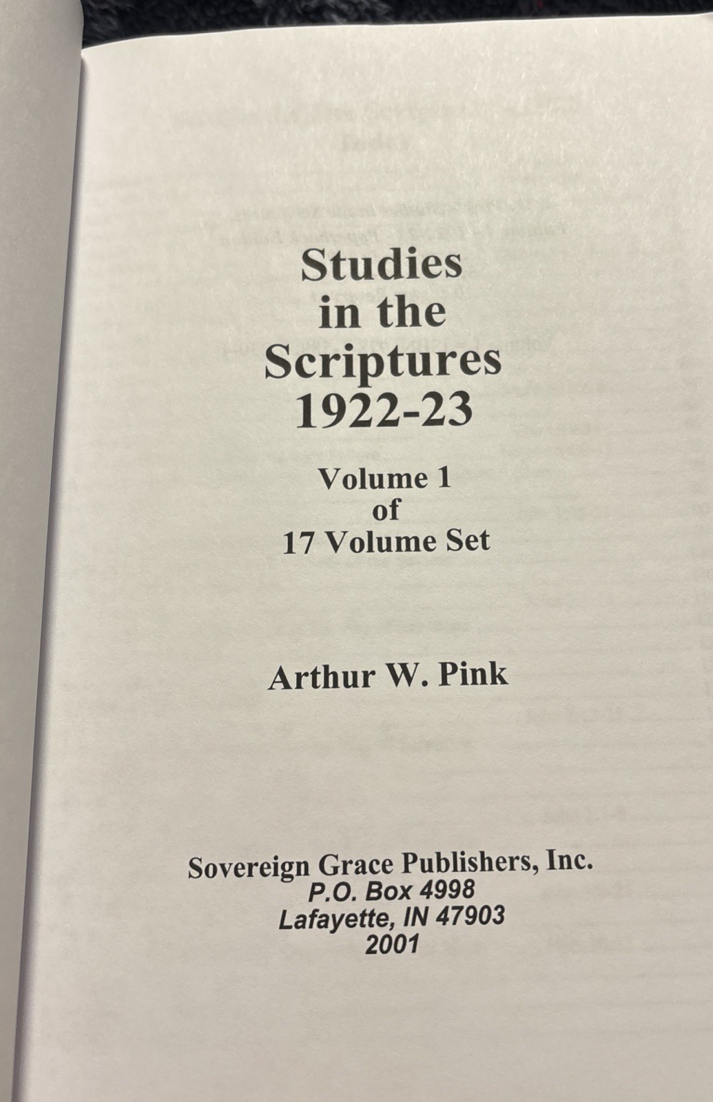 W Pink’s Studies in the Scriptures – 1922-23 by Arthur W. Pink (2001, Trade…