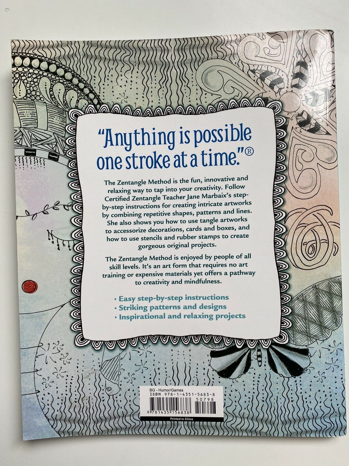 Zentangle, the Inspiring and Mindful Drawing Method by Jane Marbaix