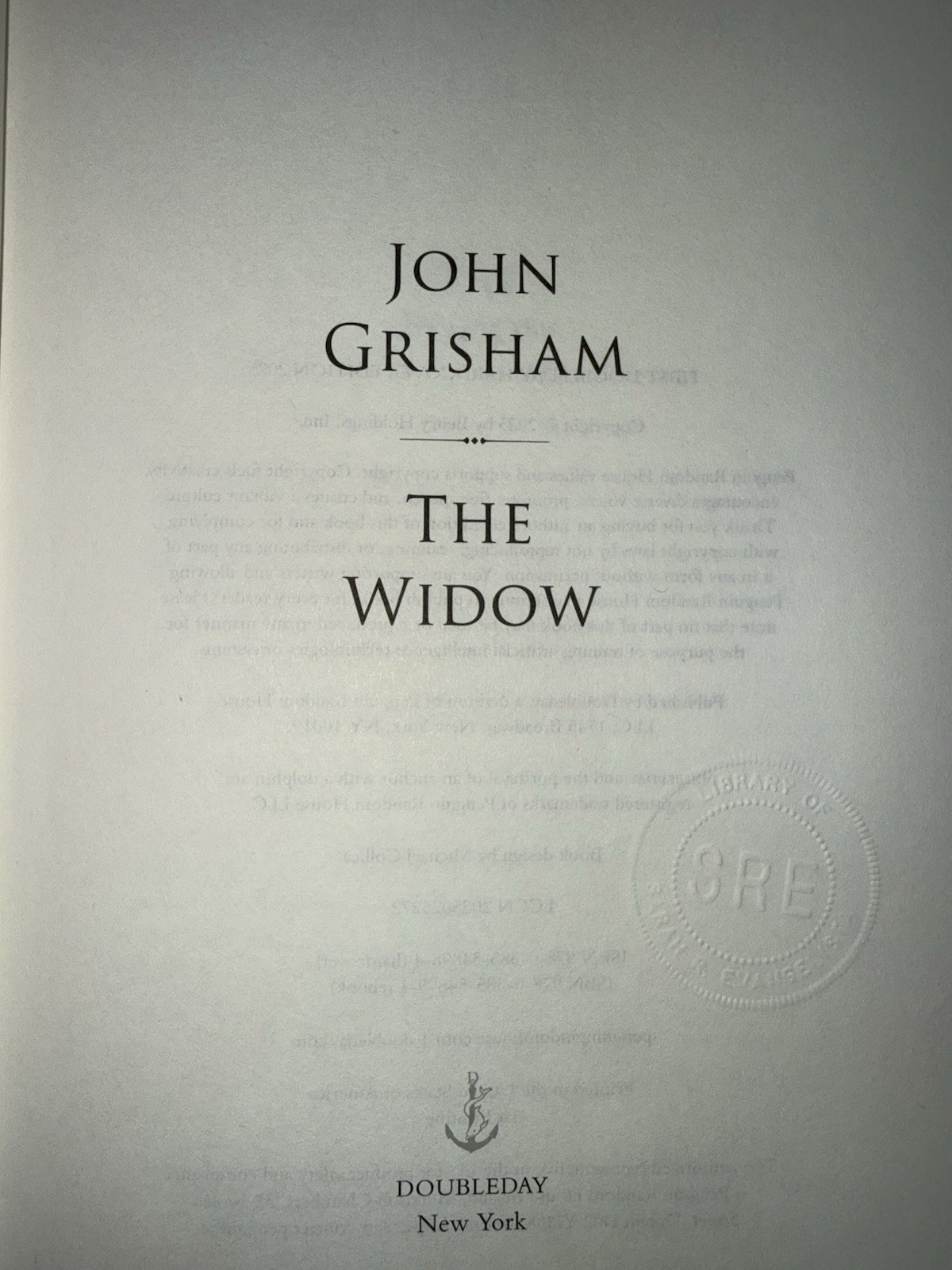 The Widow : A Novel by John Grisham (2025, Hardcover)