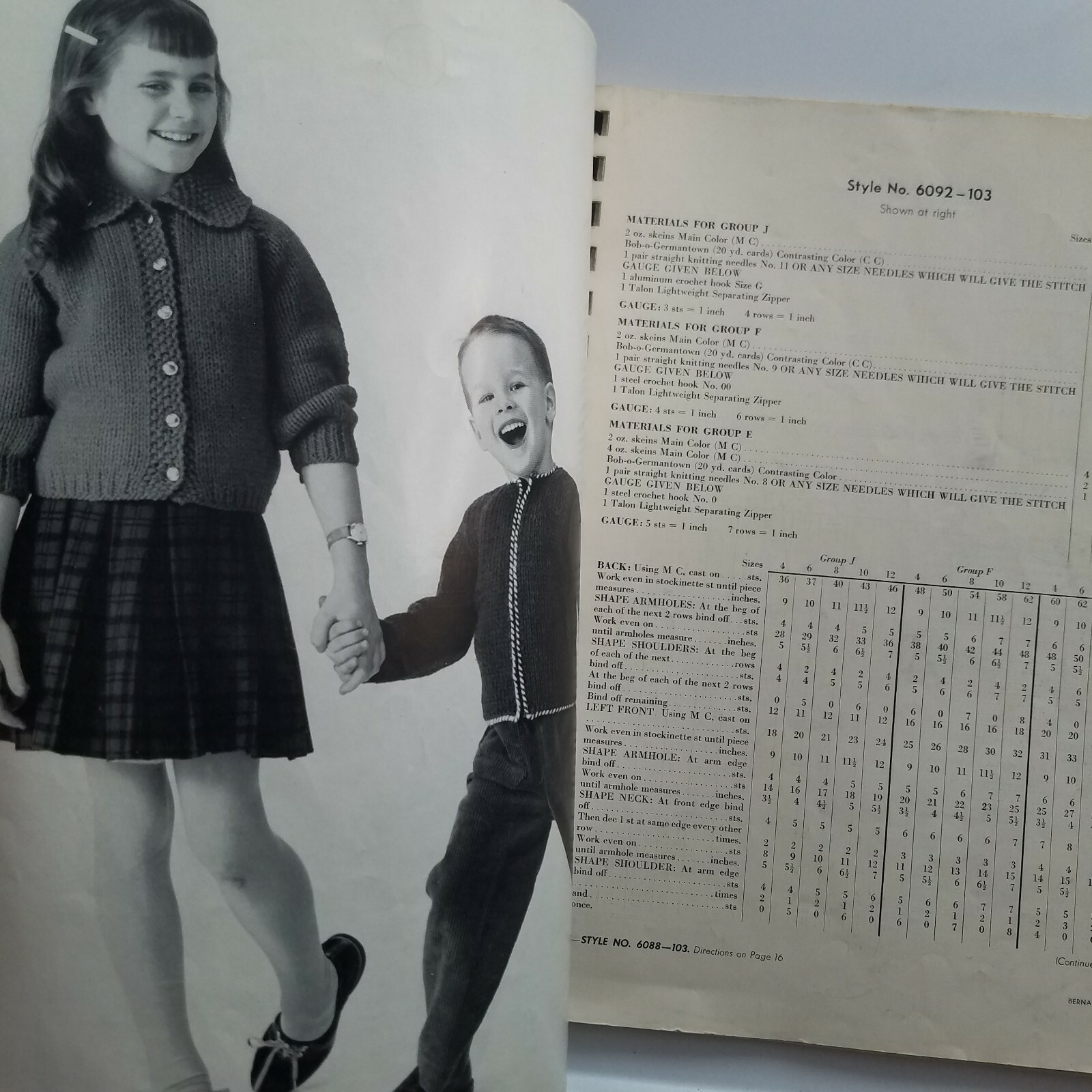 Patterns 1962 Bernat Handicrafter Classics for Girls and Boys Book 103 72 pages