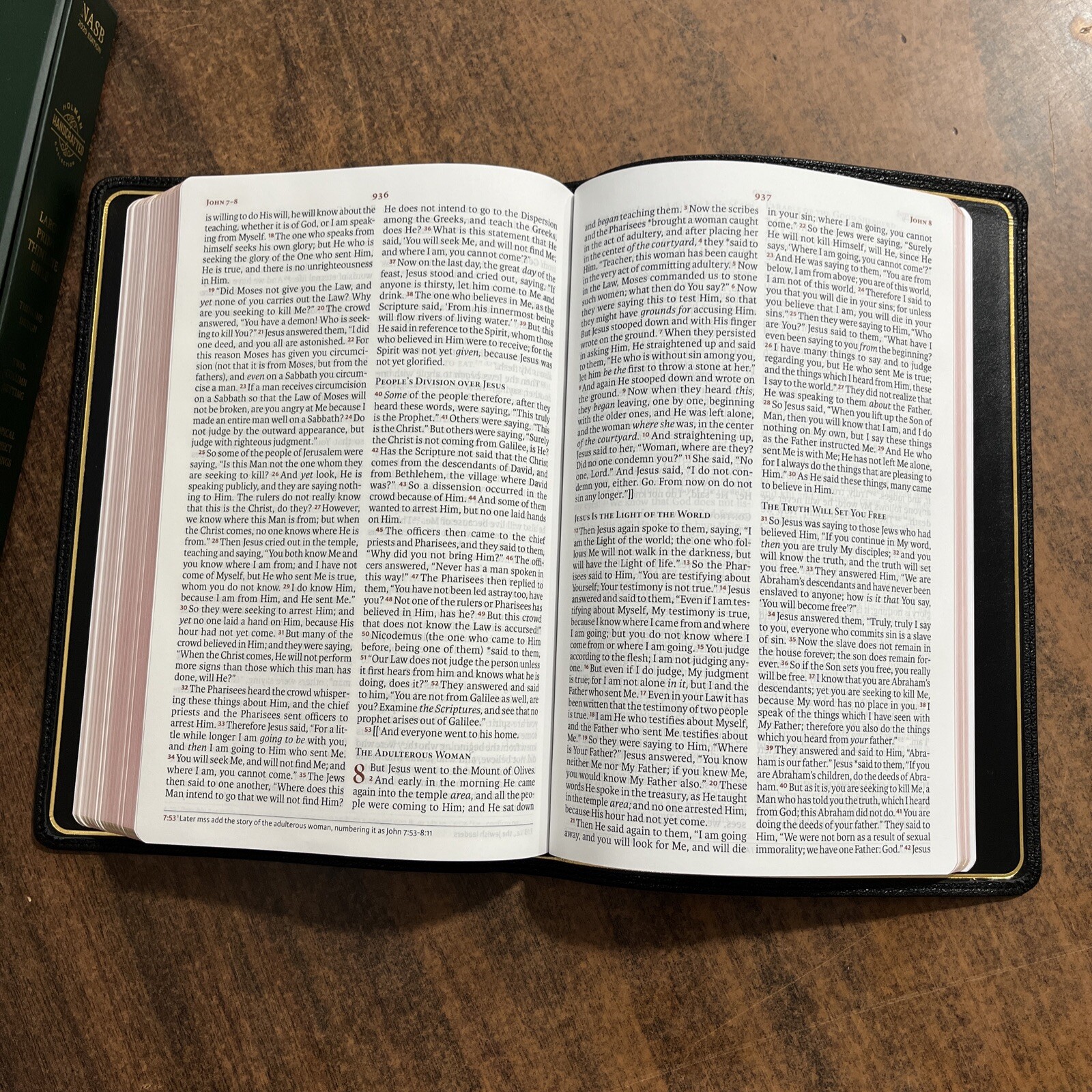 NASB Large Print Thinline Bible – NASB 2020 – Black Goatskin Genuine Leather