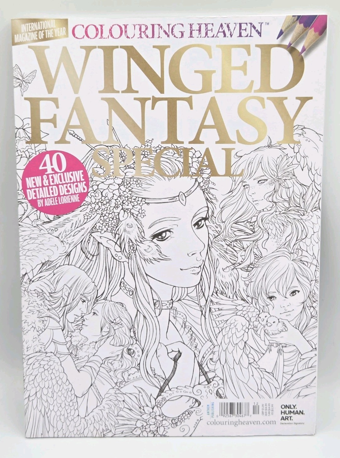 New Colouring Heaven Winged Fantasy Special 40 New Exclusive Designs Color Pages