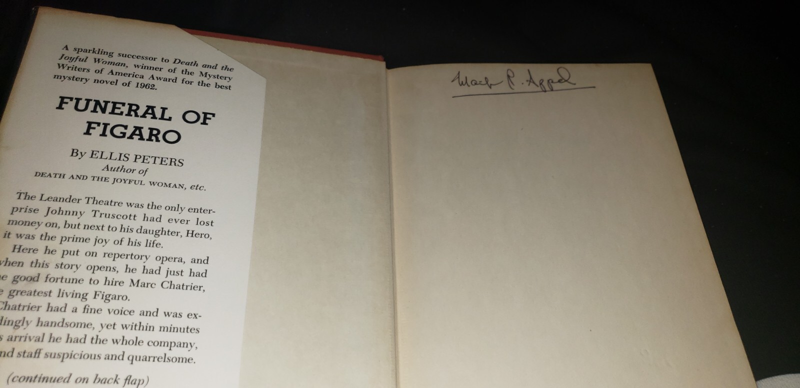 Funeral of Figaro by Ellis Peters the Crime Club (1964, HC/DJ)