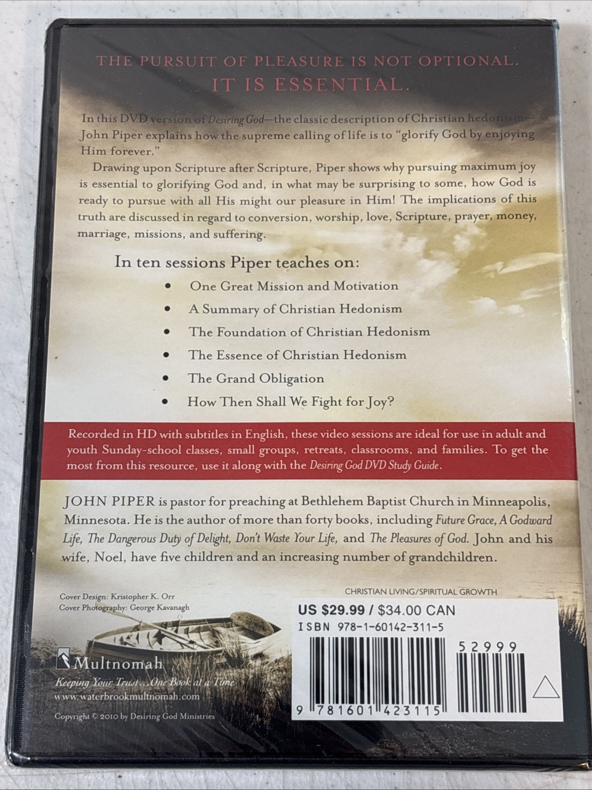 Desiring God: Finding Complete Satisfaction & Joy in God by John Piper *NEW DVD*