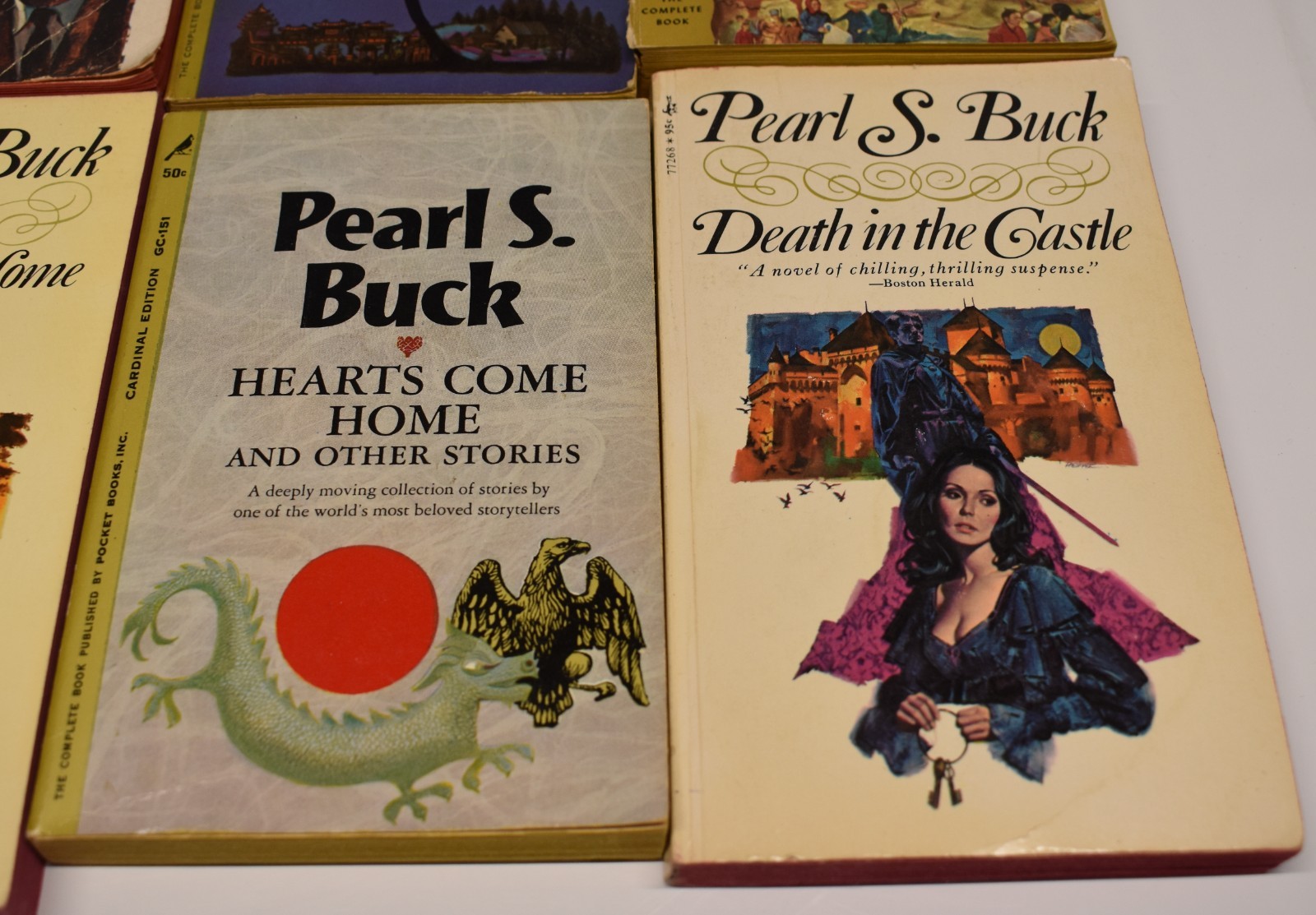 8 paperback book lot PEARL S. BUCK hearts come home GOD’S MEN peony PEKING