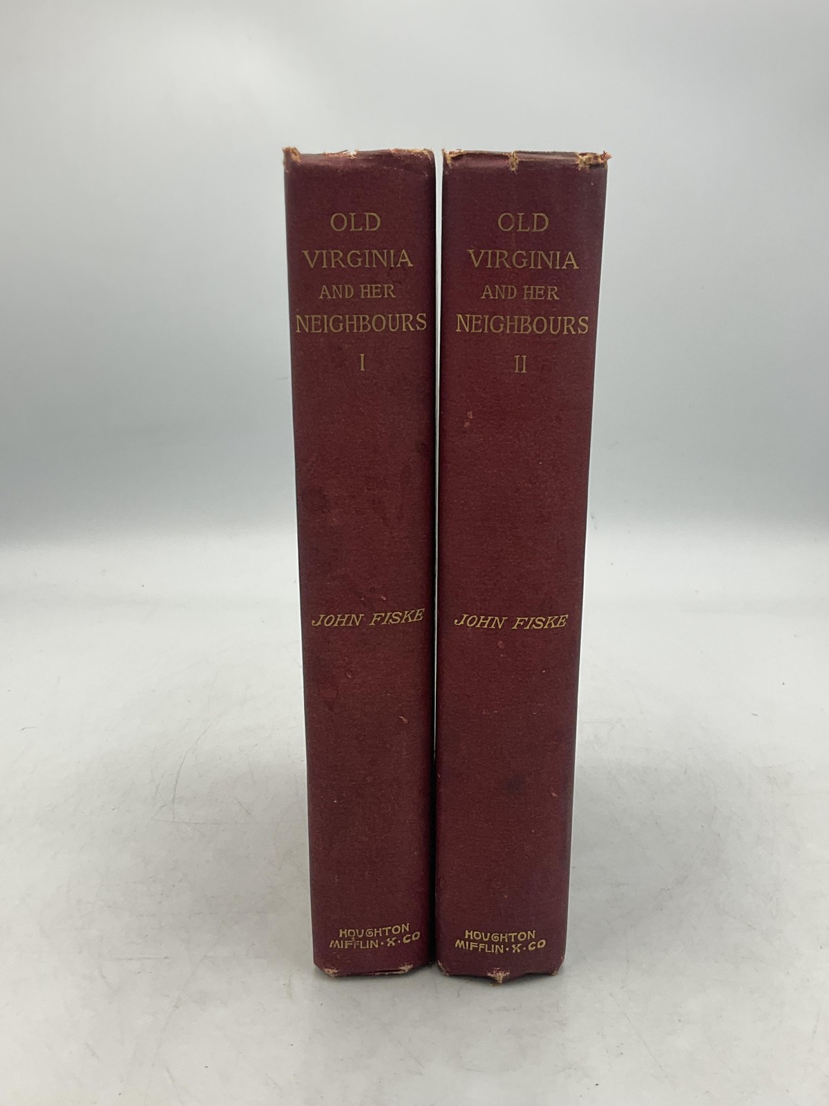 set 2 books Old Virginia And Her Neighbours Fiske Houghton Mifflin HC 1907