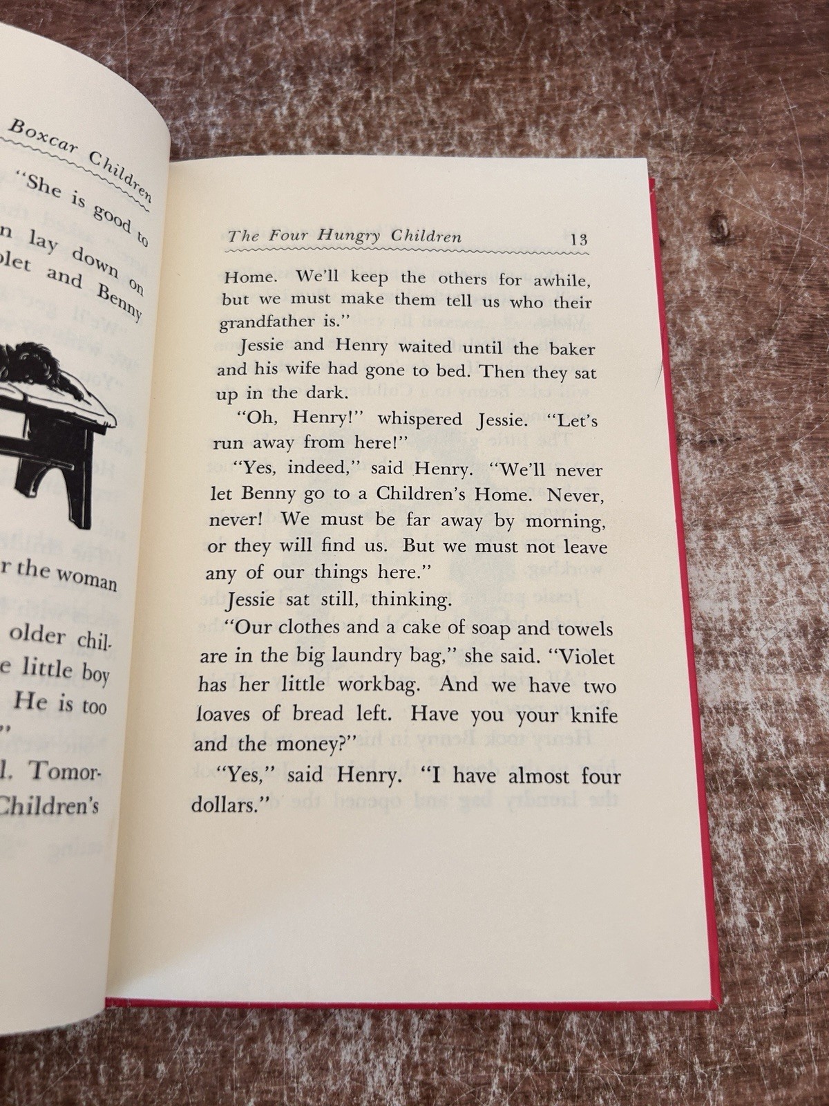 Vintage The Boxcar Children by Gertrude Chandler Warner 1977 Red Spine Hardcover