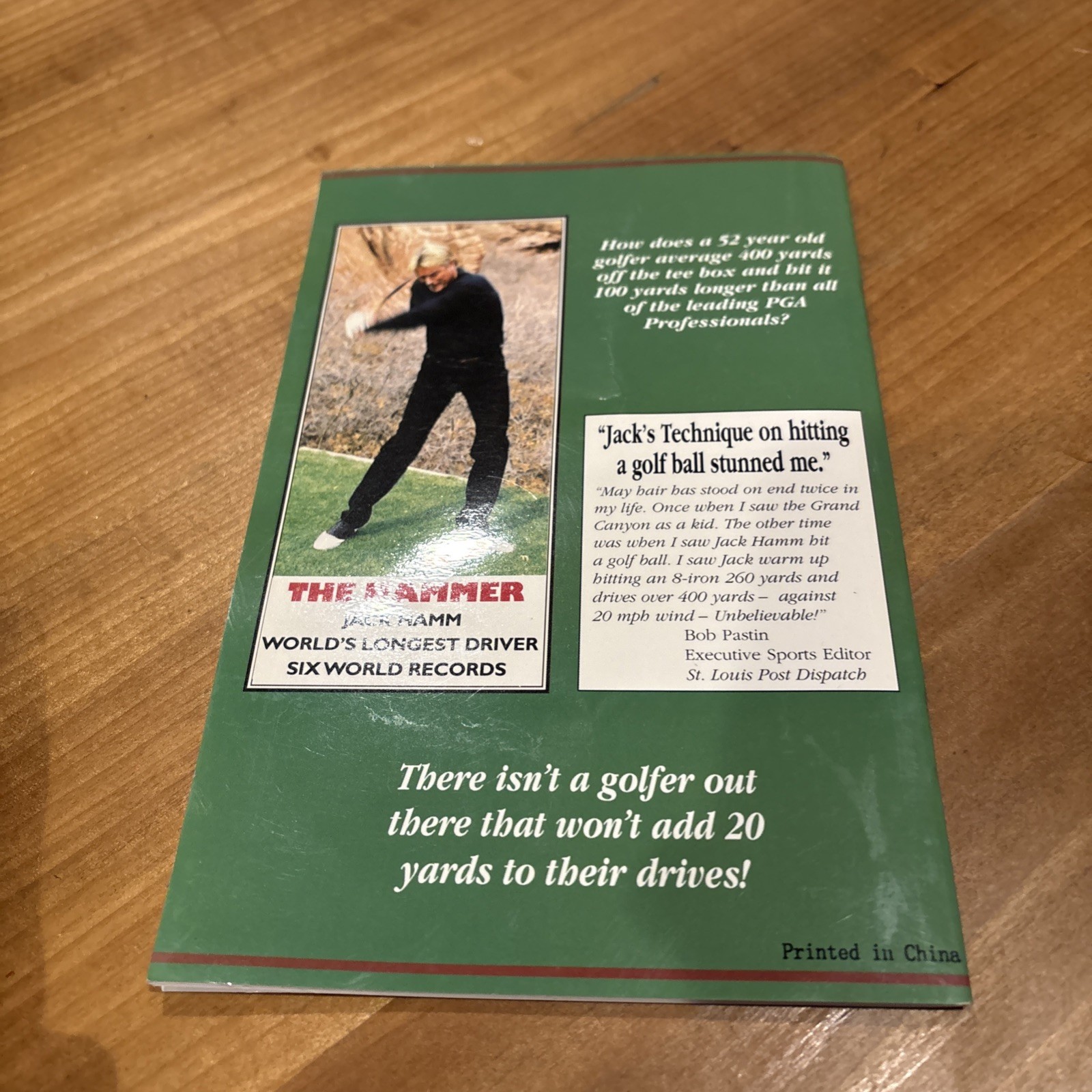 Jack Hamm’s Five Steps To Longer Drive Pb, Approx 12 Pages Golf Tips