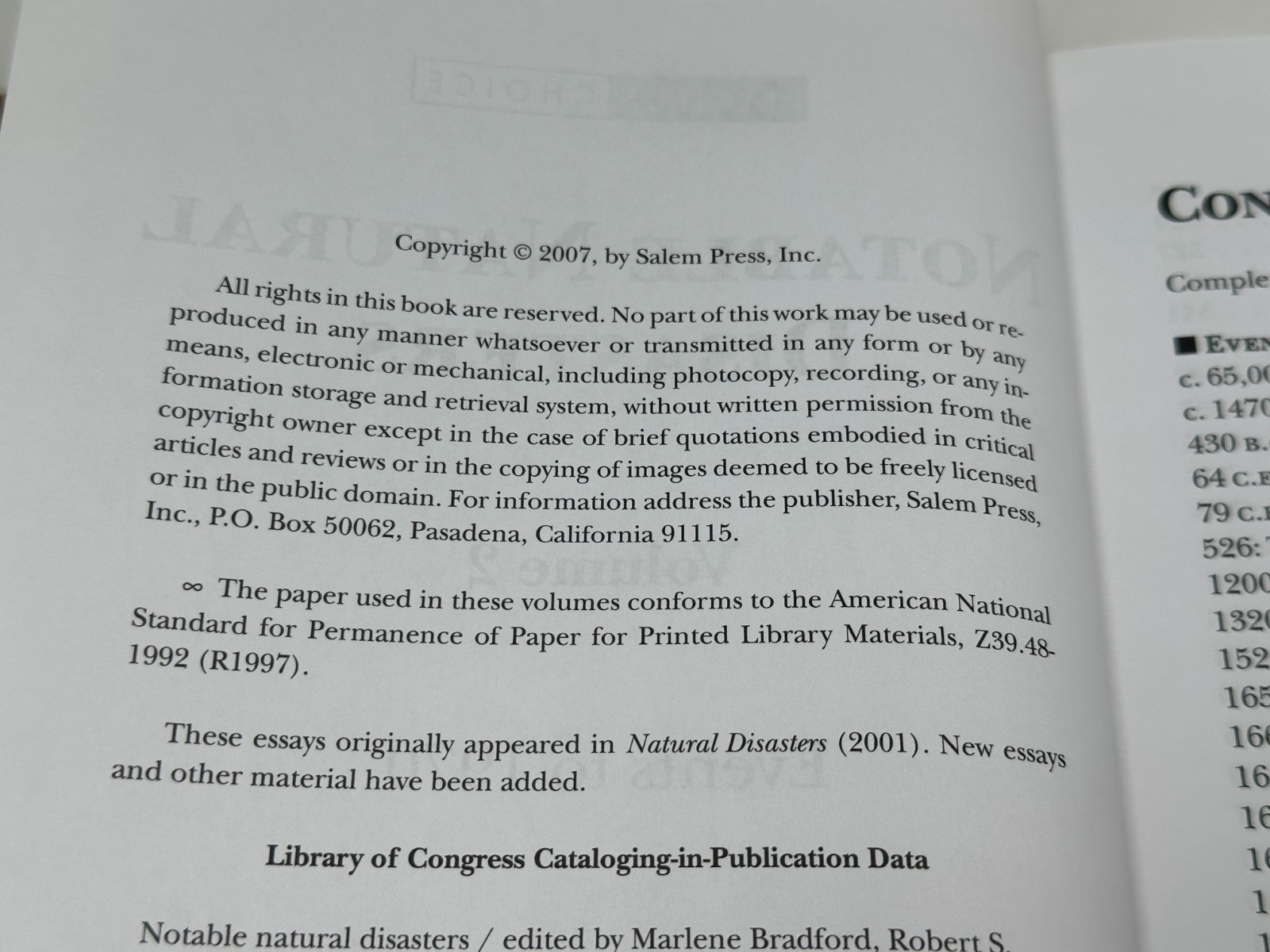 Notable Natural Disasters , Magill’s Choice 3 Volume Set Homeschool Reference