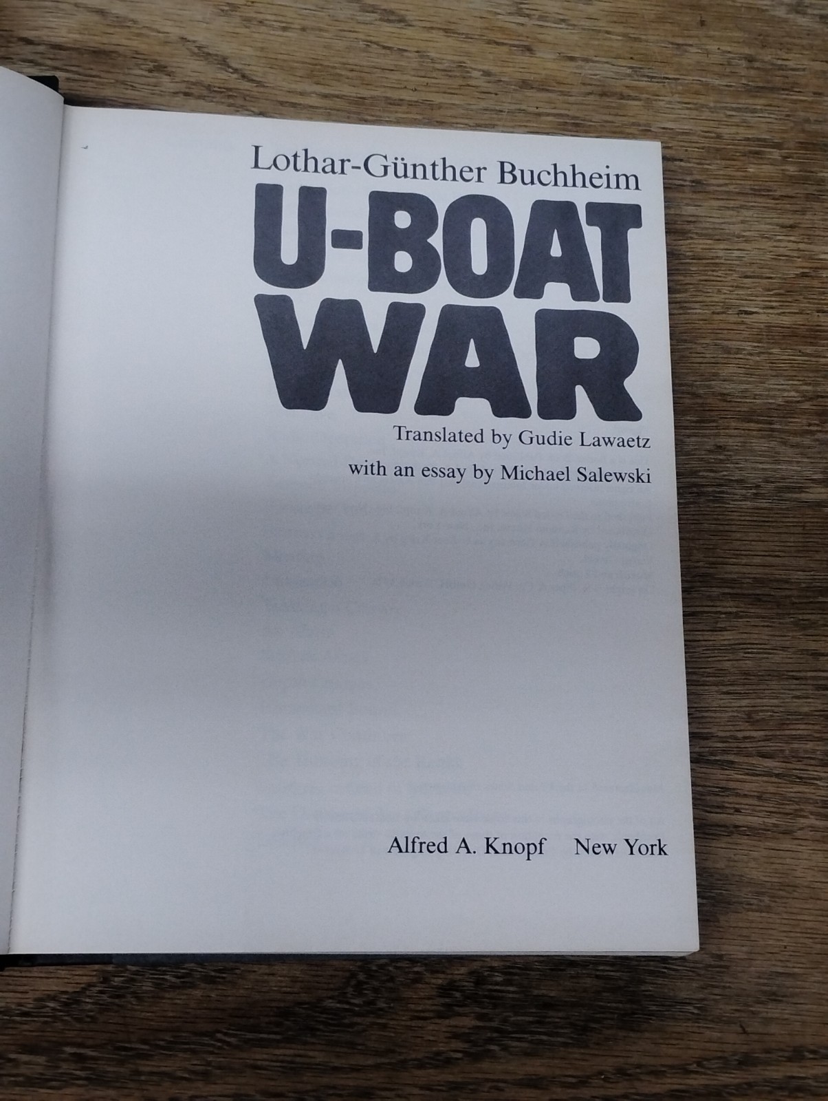U-Boat War Lothar-Günther Buchheim HC DJ 1978 Alfred A Knopf WWII Submarine