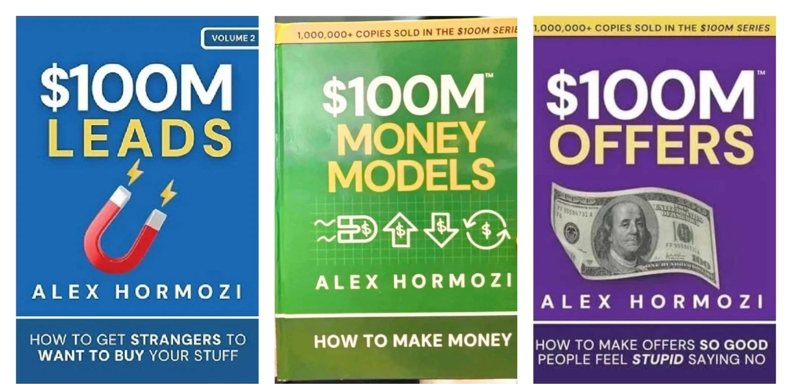 100M Dollar Money Models, $100M Offers(Vol.1) & $100M Leads 3 Book Set Fast Ship