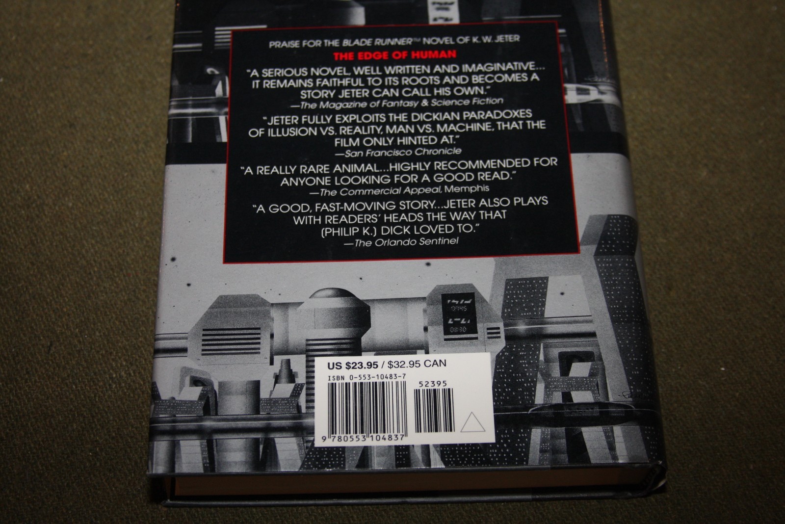 Noir : A Novel by K. W. Jeter 1998 HC 1st Edition/1st Printing