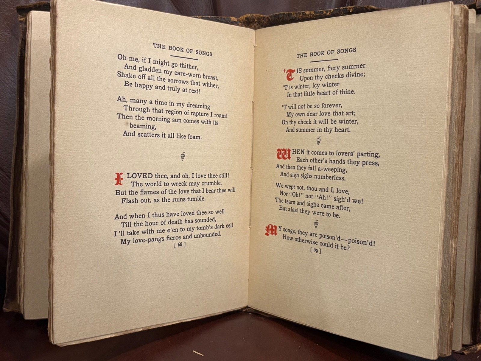 The Book of Songs-Heinrich Heine-1903-The Roycrofters-116 Pages-Elbert Hubbard
