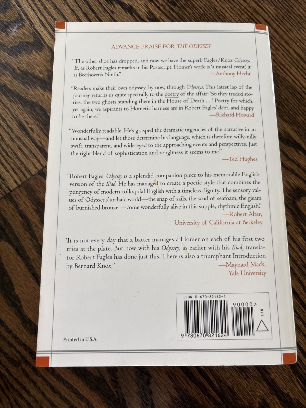 The Odyssey HOMER translated By Robert Fagles Softcover