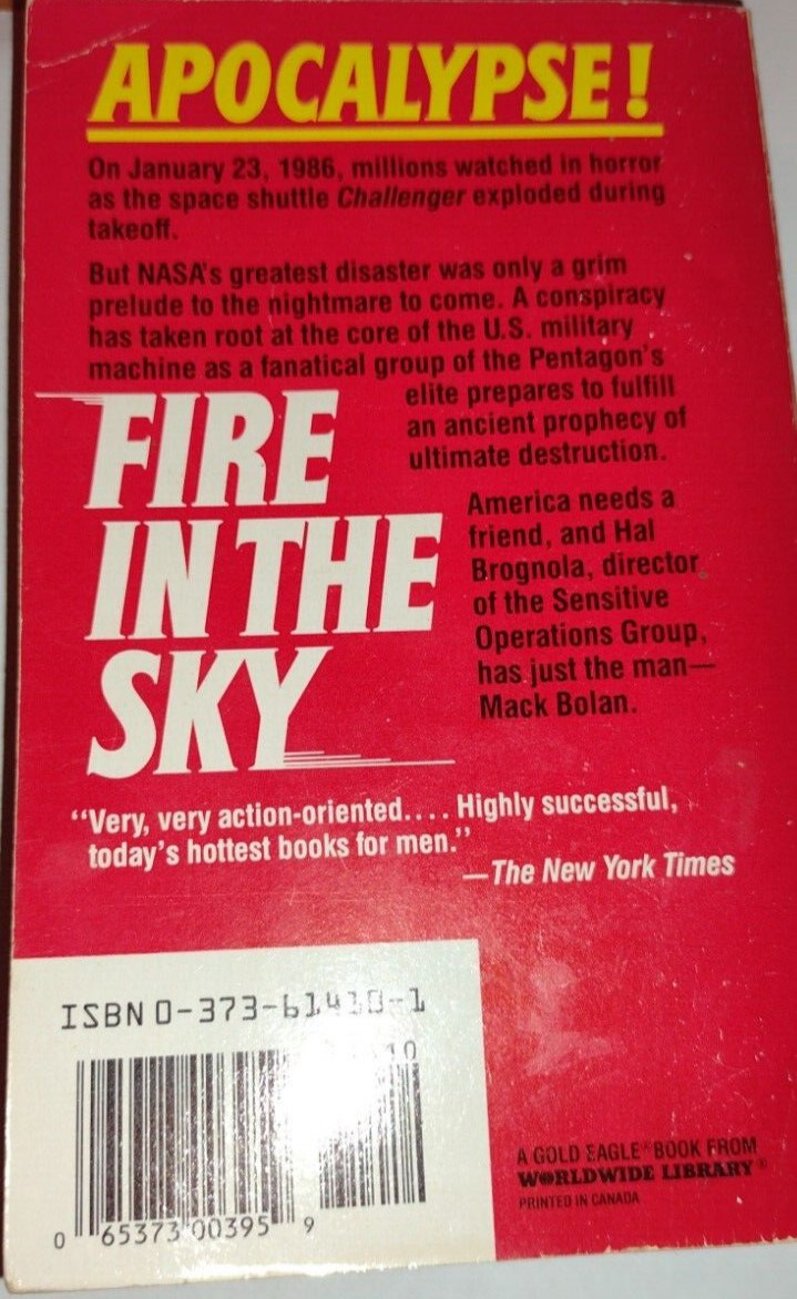 WORLD WIDE LIBRARY: FIRE IN THE SKY DON PENDLETON INSB: 0-373-61410-1