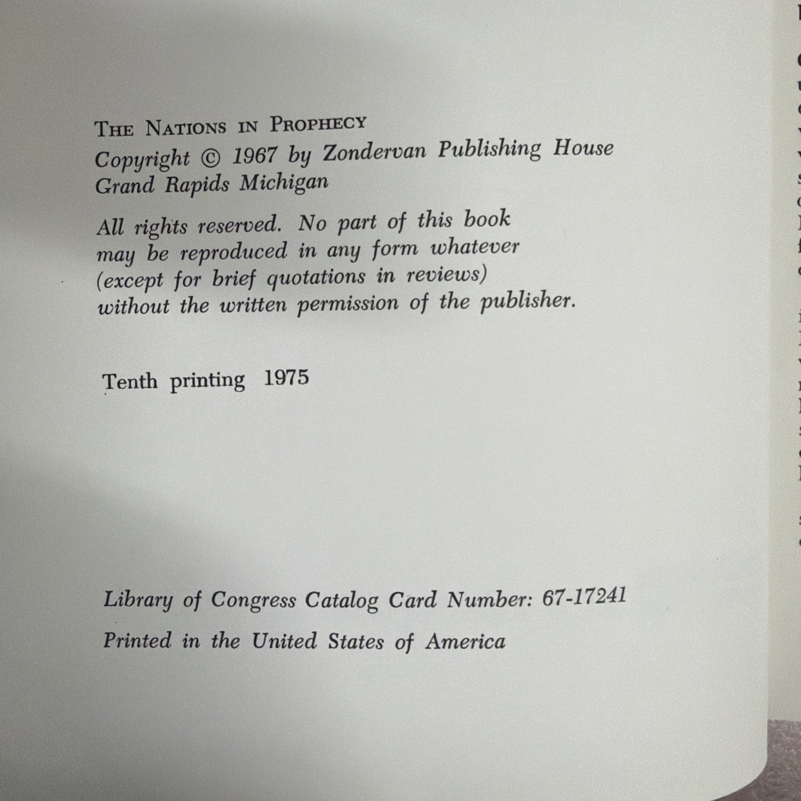 The Nations In Prophecy by John F. Walvoord (1975 Vintage Hardcover)