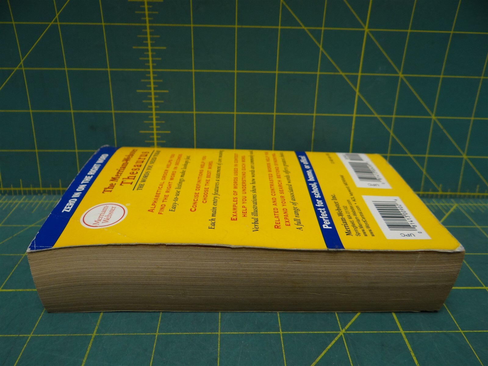 The Merriam-Webster Thesaurus 1989 Mass Market Paperback 648 pages