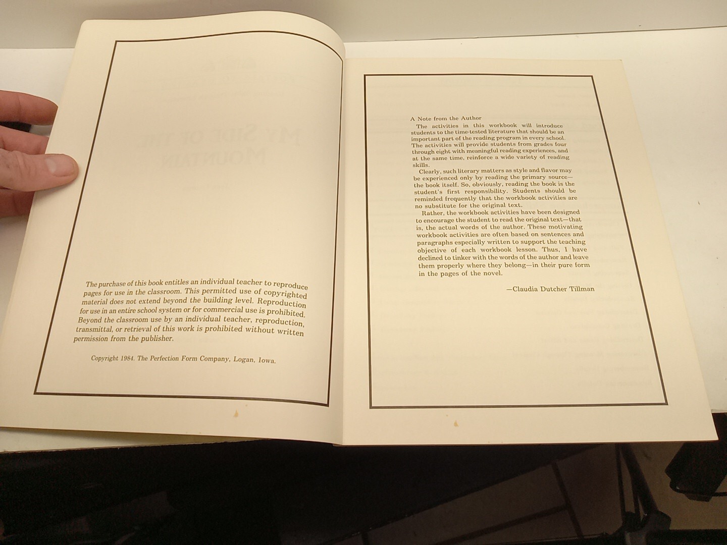 My Side of the Mountain By Jean George – Portals to Reading Workbook (PB, 1984)
