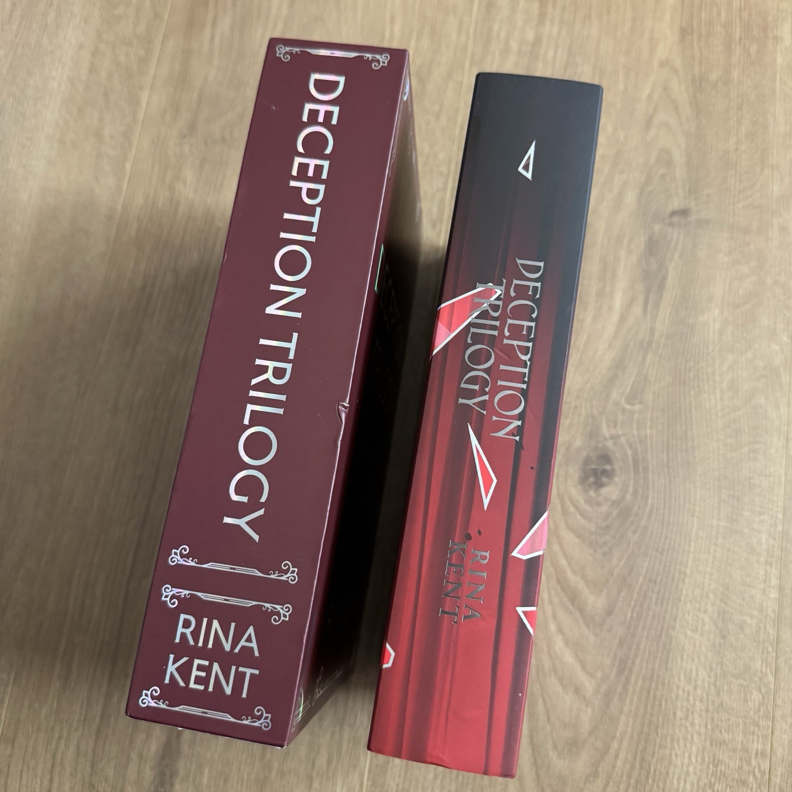 Books For Days Crate Rina Kent Deception Trilogy Hardcover & Case Red Edges
