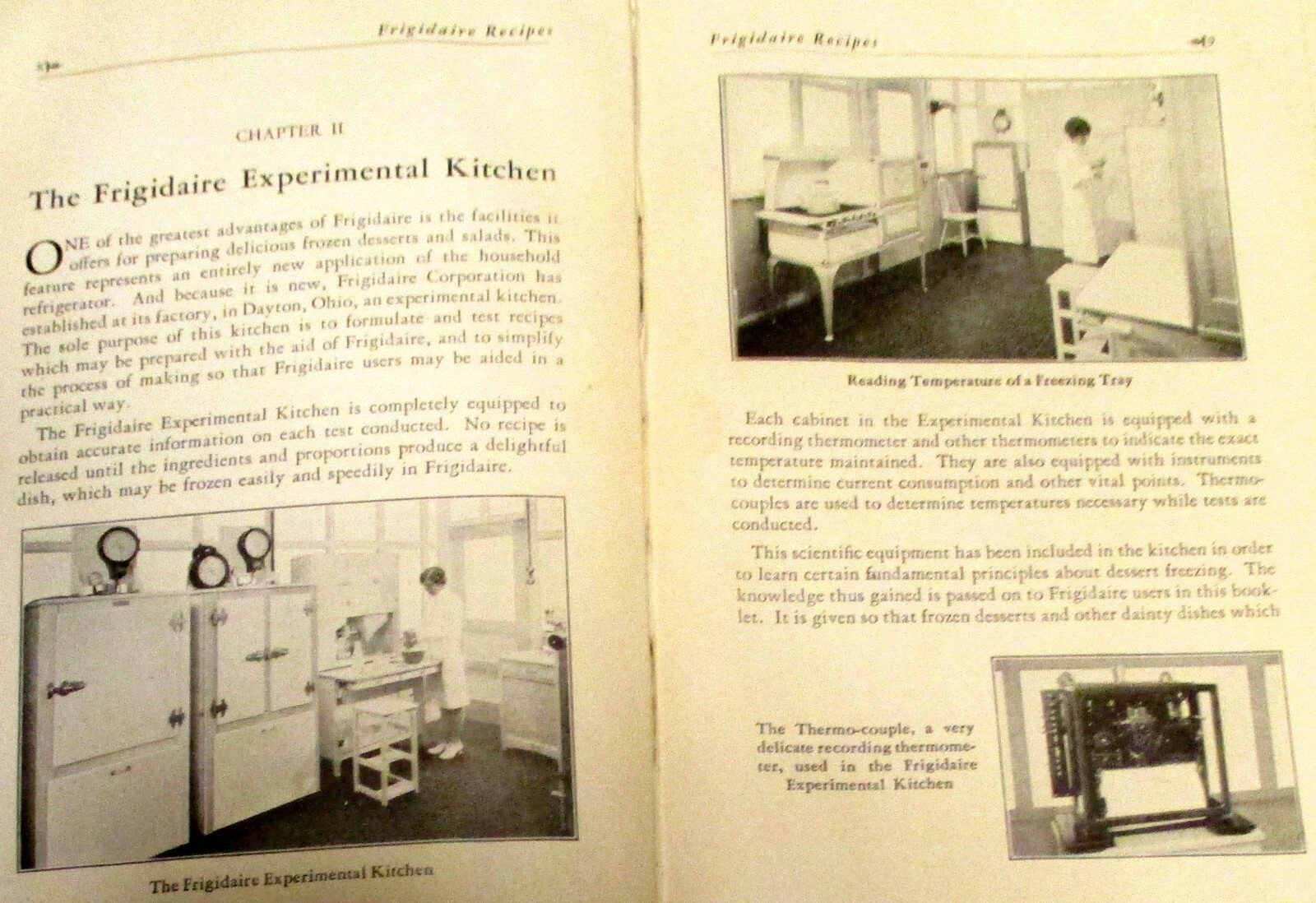 1928 Frigidiare Recipes Hardcover Book 77 Pages Frigidaire Corporation W/Covers