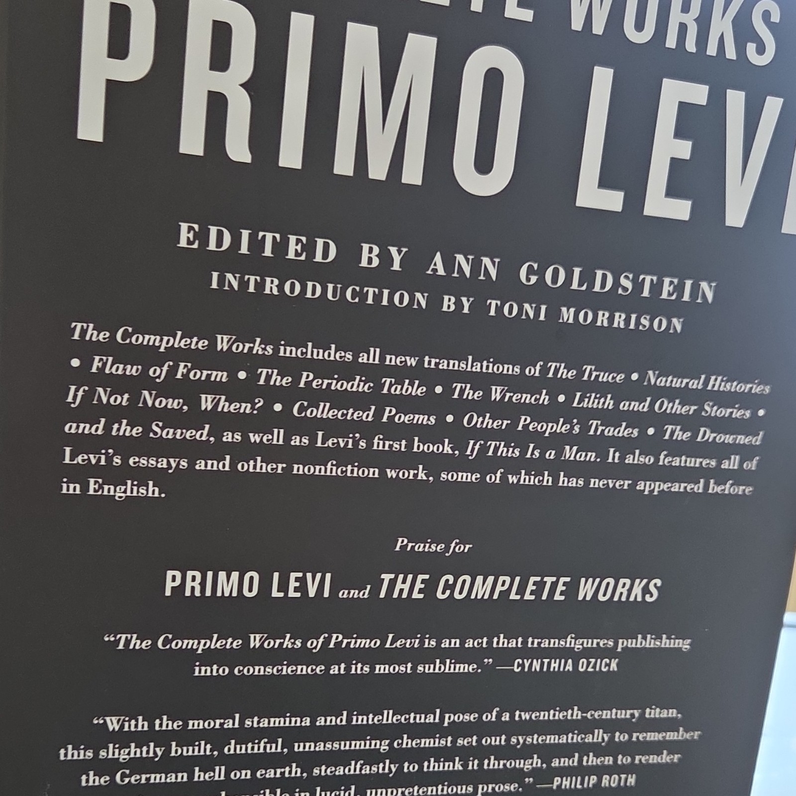 The Complete Works of Primo Levi Vol I-III Box Set, Liveright, English