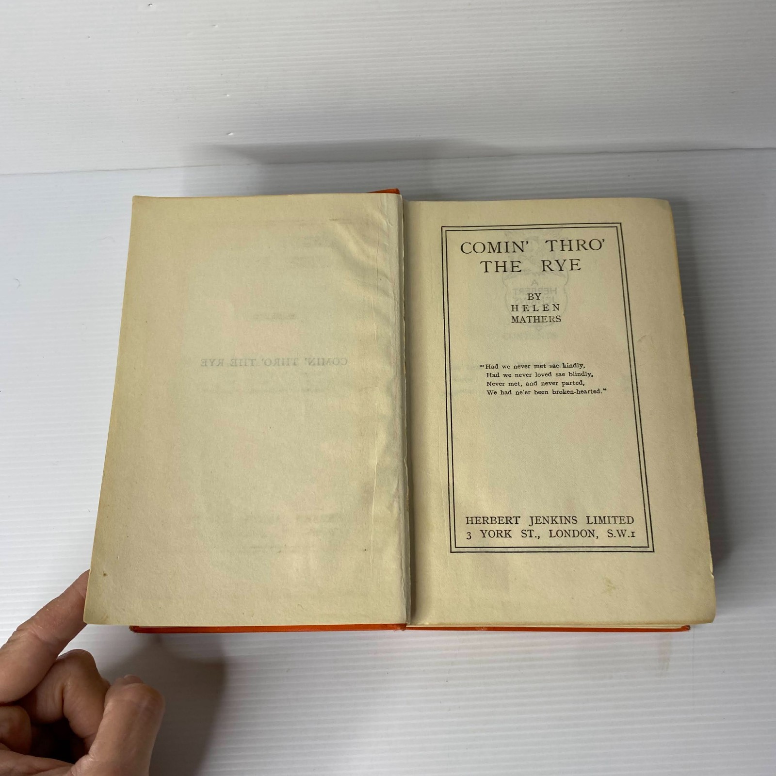 Comin‘ Thro‘ the Rye by Helen Mathers
