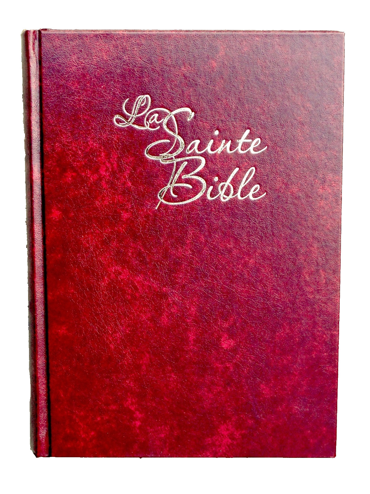 French Bible LARGE PRINT, Louis Segond 1910 Hardback Marbled Ruby Red