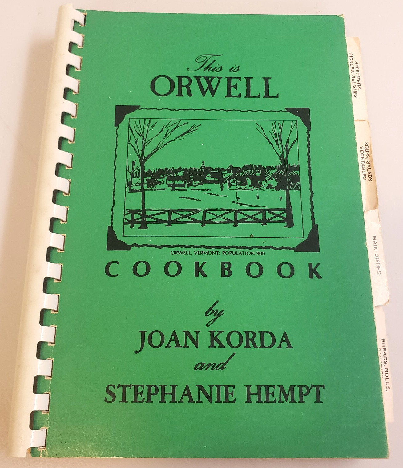 THIS IS ORWELL (VERMONT) Vtg 1984 Spiral Bound COOKBOOK Recipes and TOWN HISTORY