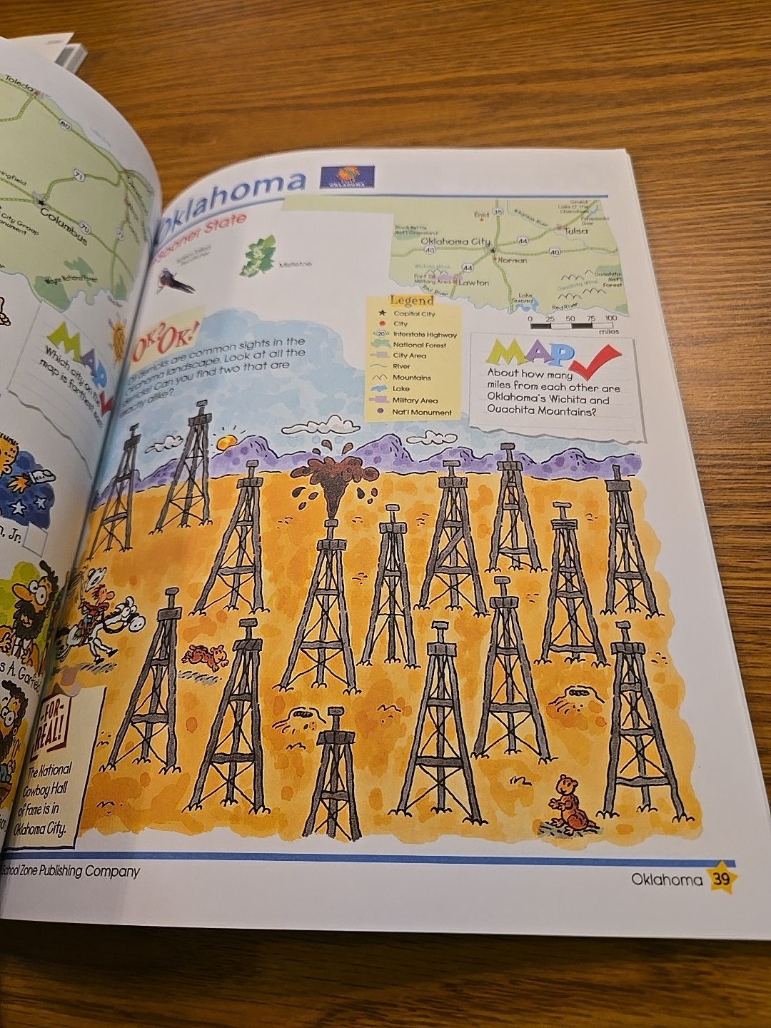 Travel the Great States School Zone 64 Pages, Ages 8 and Up Workbook NEW!