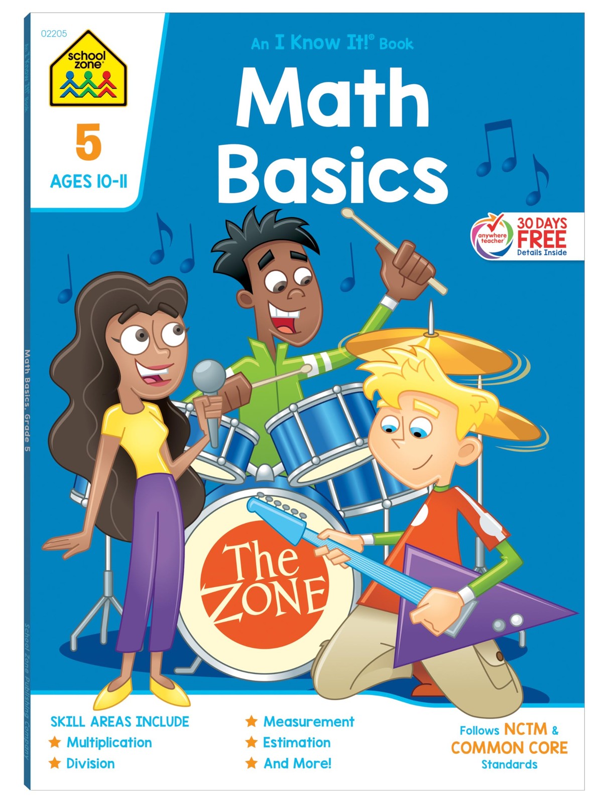 School Zone Math Basics 5 Workbook: 64 Pages, 5th Grade, Division, Order of…